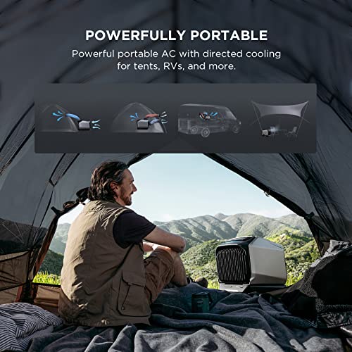 ECOFLOW WAVE 2 Portable Air Conditioner, Air Conditioning Unit with Heat, Air Portable AC for Outdoor Tent Camping/RVs or Home Use (Battery Not Included)