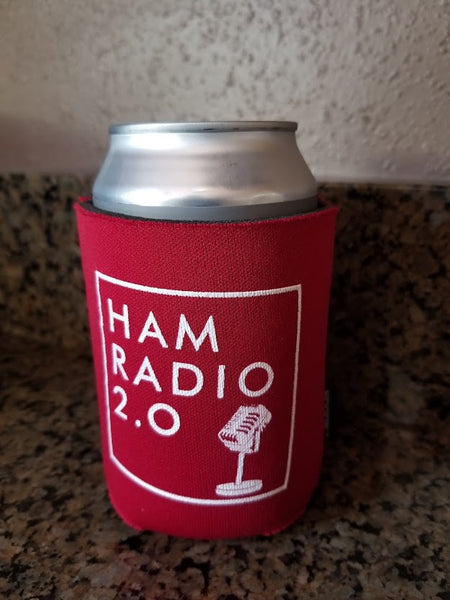 Ham Radio 2.0 Red Koozie - 12oz Koozie for Canned Beer or Soda