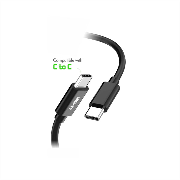 Mighty Fast Charging 5FT Type-C to Type-C Cable Black MK16