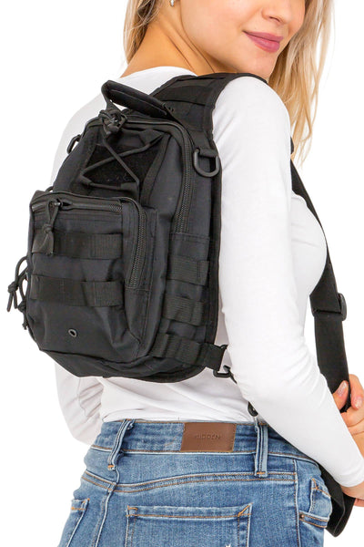 Solid Tactical Utility Heavy Duty Durable Poly Sling Bag