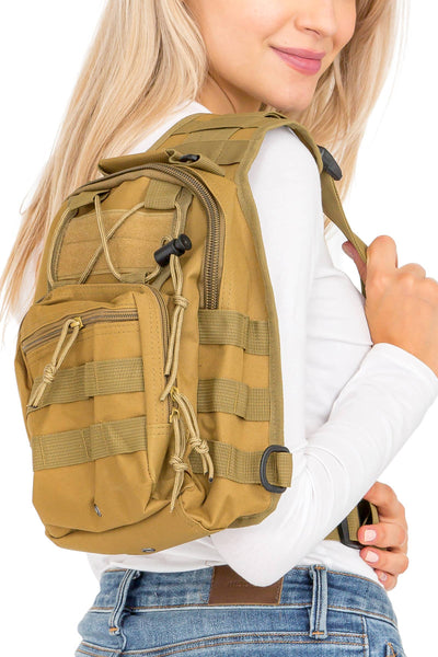 Solid Tactical Utility Heavy Duty Durable Poly Sling Bag