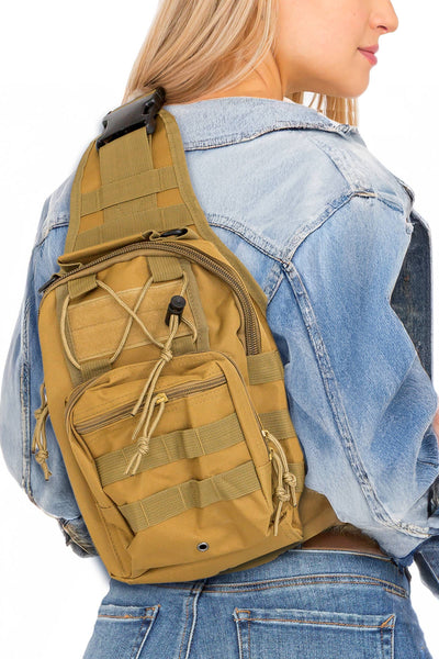 Solid Tactical Utility Heavy Duty Durable Poly Sling Bag