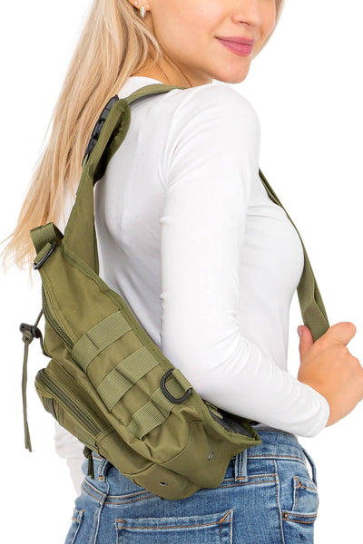 Solid Tactical Utility Heavy Duty Durable Poly Sling Bag