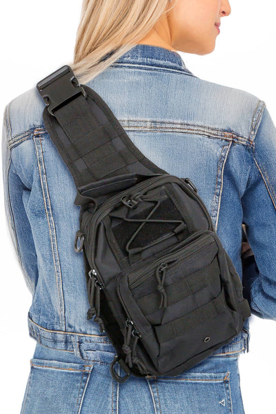 Solid Tactical Utility Heavy Duty Durable Poly Sling Bag