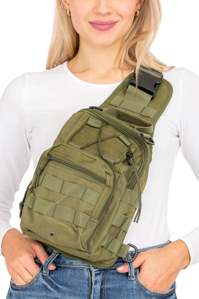 Solid Tactical Utility Heavy Duty Durable Poly Sling Bag
