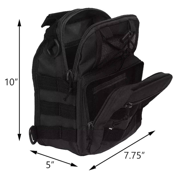 Solid Tactical Utility Heavy Duty Durable Poly Sling Bag