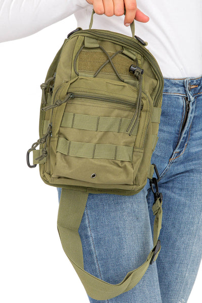 Solid Tactical Utility Heavy Duty Durable Poly Sling Bag
