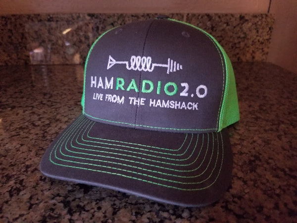 Ham Radio 2.0 Snap-Back Ball Cap, Gray/Green