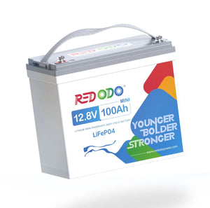 Redodo 12V 100Ah Mini - the Smallest Lithium LiFePO4 Battery