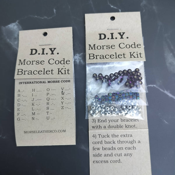 DIY Kit Morse Code Bracelet - Stretchy Bracelet