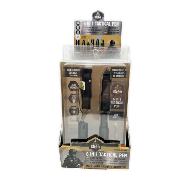 Tac Gear 6-In-1 Tactical Multi-Tool LED Pen