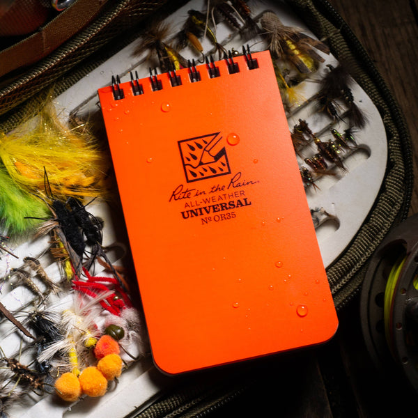 Rite in the Rain 3" x 5" Top Spiral Notebook, Orange