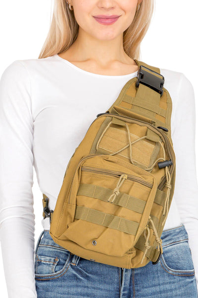Solid Tactical Utility Heavy Duty Durable Poly Sling Bag