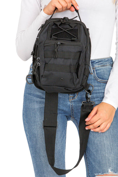 Solid Tactical Utility Heavy Duty Durable Poly Sling Bag