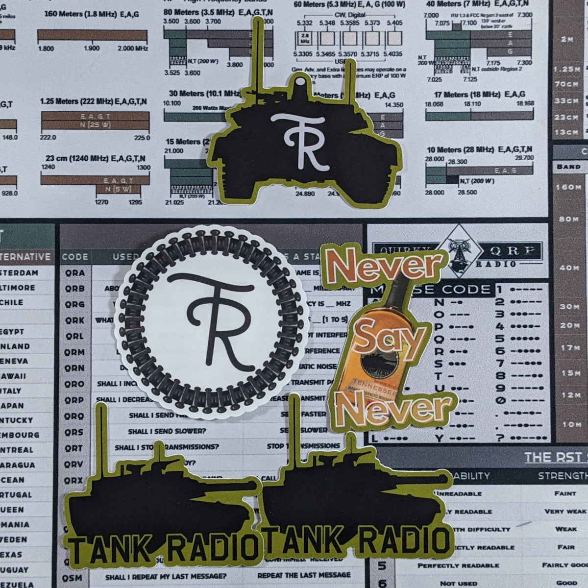 Triple R Radio Sticker Tank Radio Official Sticker Pack – Ham Radio 2.0
