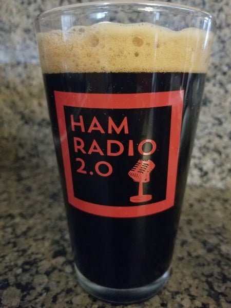 Ham Radio 2.0 Square Logo - 16oz Pint Glass