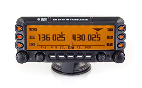 BTECH Mobile UV-50X3 50 Watt Tri-Band Radio: 136-174mhz (VHF), 222-225mhz (1.25M), 400-520mhz (UHF)
