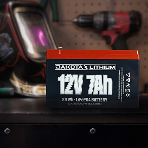 Dakota Lithium – 12V 7Ah LiFePO4 Deep Cycle Battery – 11 Year USA Warranty  2000+ Cycles – Built in BMS – For Ice Fishing, Fish Finders, Outdoor, and