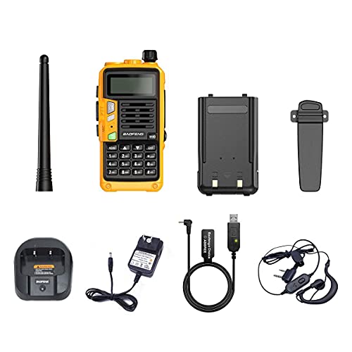 BaoFeng UV-S9 Plus 8W High Power Tri-Power Portable Two Way Radio with  Extra 2200 mAh Battery,USB Charger Cable,Programming Cable,Speaker Mic