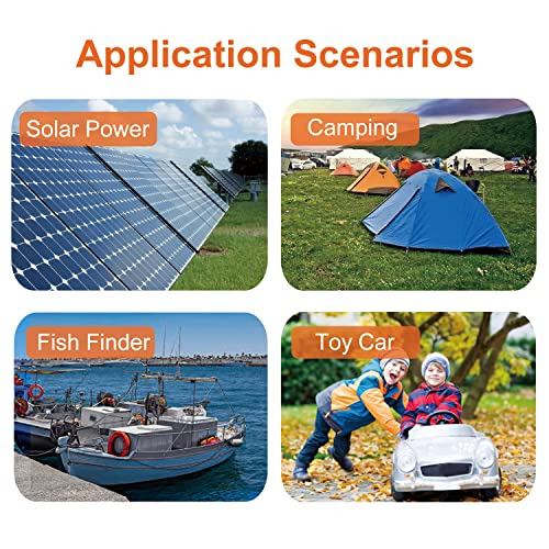 CHINS 12V LiFePO4 Battery 8AH, 2000+ Deep Cycles Battery 12V and BMS Protection, Perfect for Solar Power, Small UPS, Power Wheels, Gate Opener, Fish Finder Outdoor Camping, Kids Car