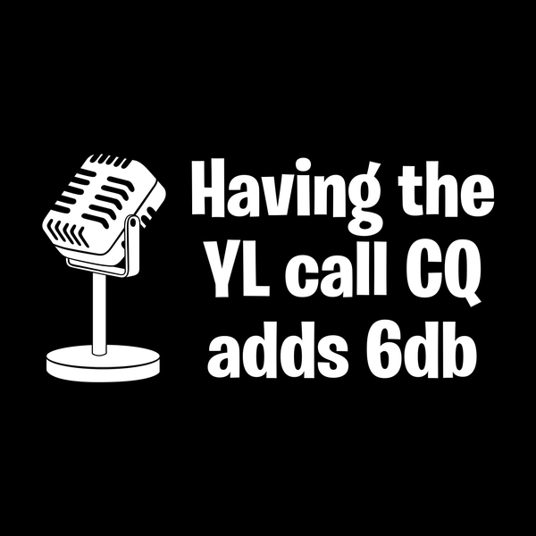 Having the YL call CQ adds 6db - Ham Radio T-shirt *ON-DEMAND ORDER*