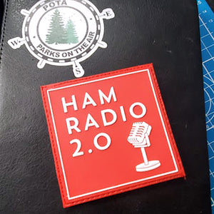RED Ham Radio 2.0 Square Velcro Patch