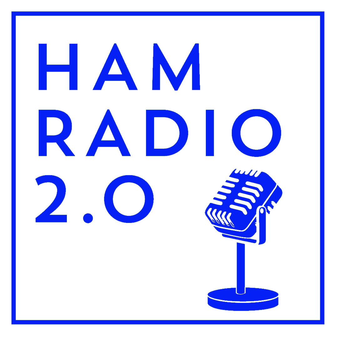BLUE Ham Radio 2.0 Square Sticker