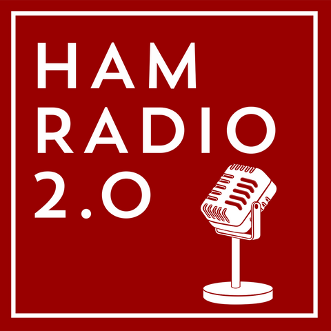 RED Ham Radio 2.0 Square Sticker