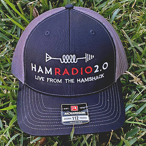 Ham Radio 2.0 Snap-Back Ball Cap, Navy/Charcoal